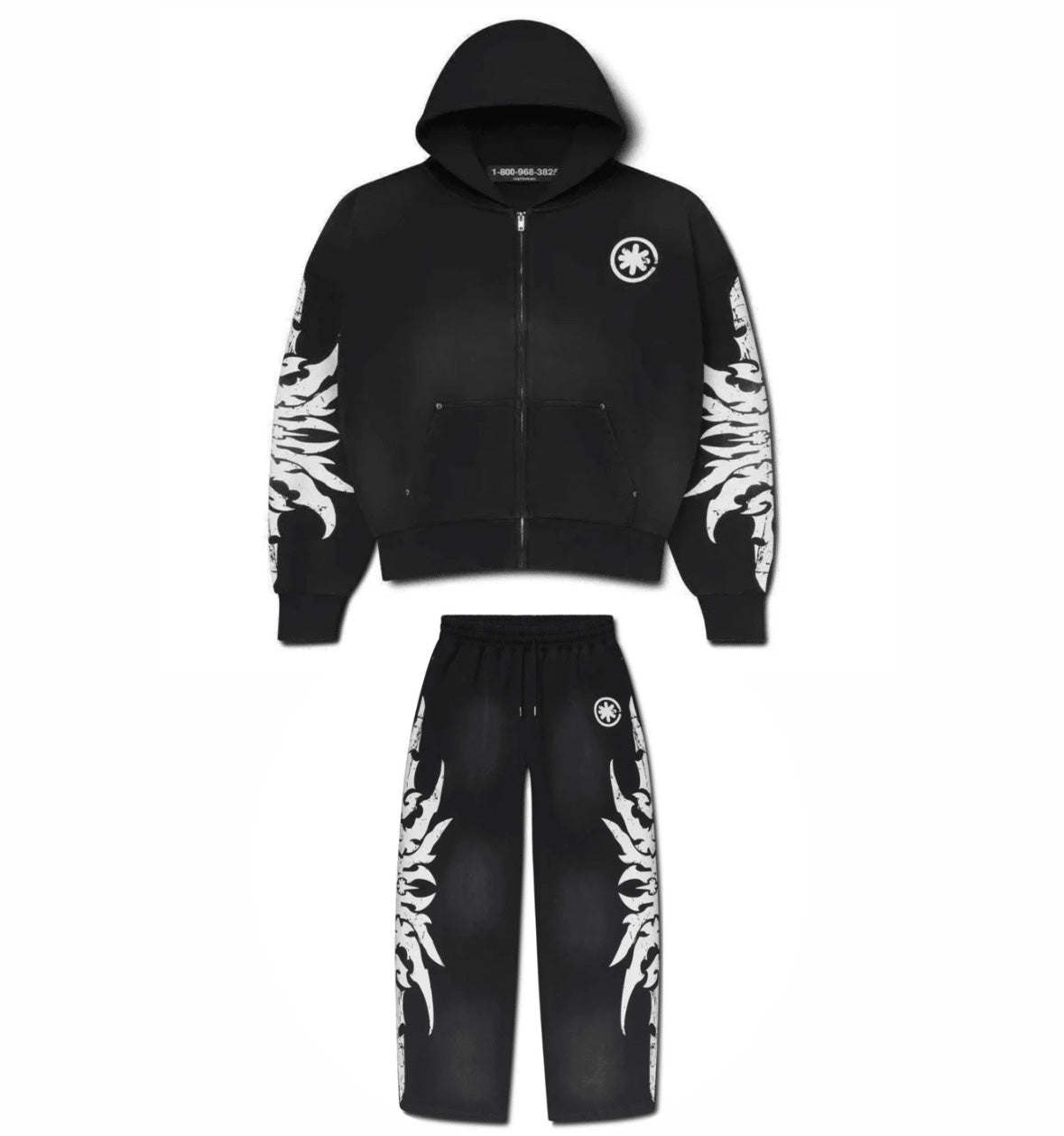 LOSTSHDWS COMPLEX CON WASH BLACK SWEATSUIT