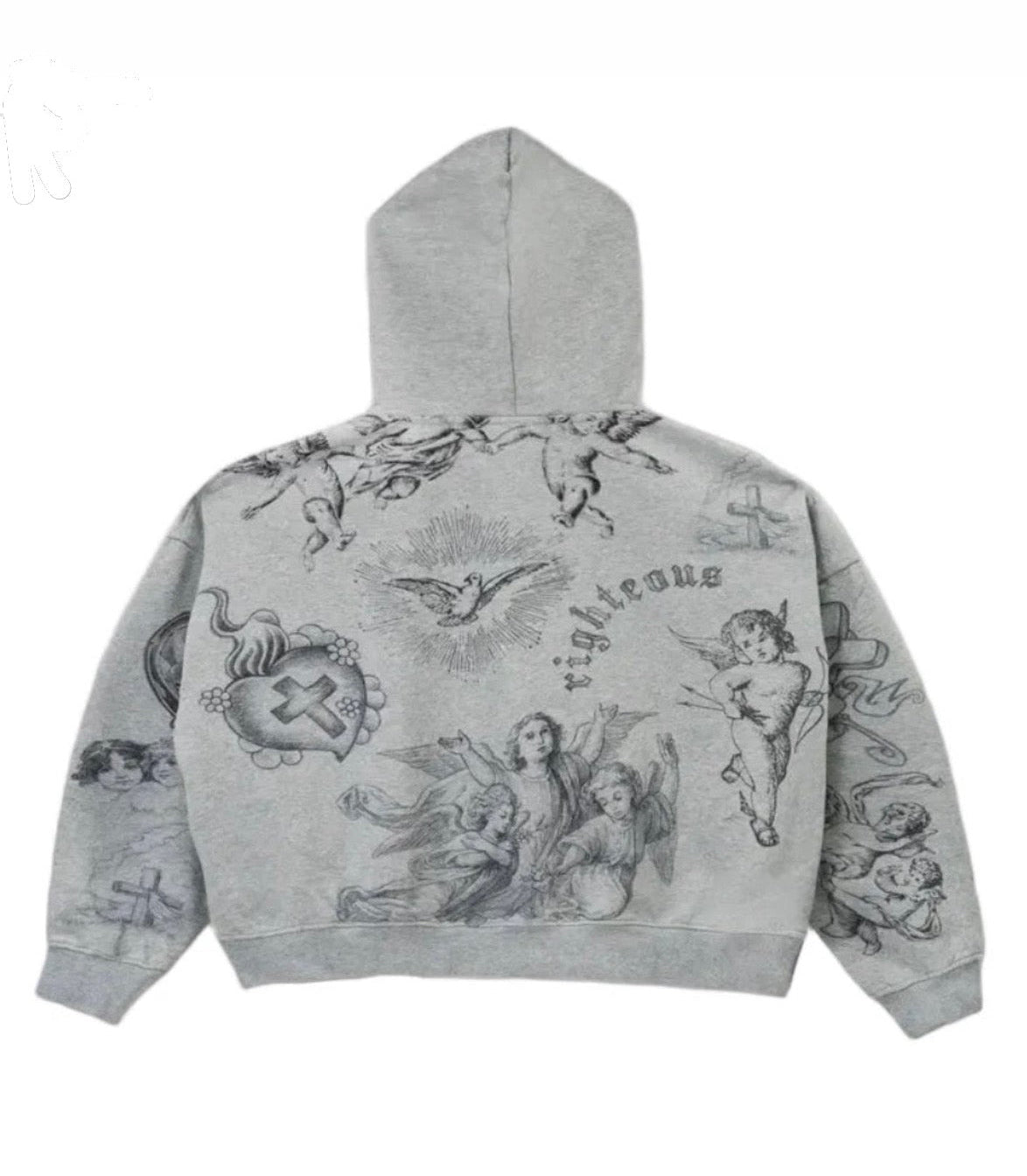 RIGHTEOUS GOD FAVORITE GREY HOODIE