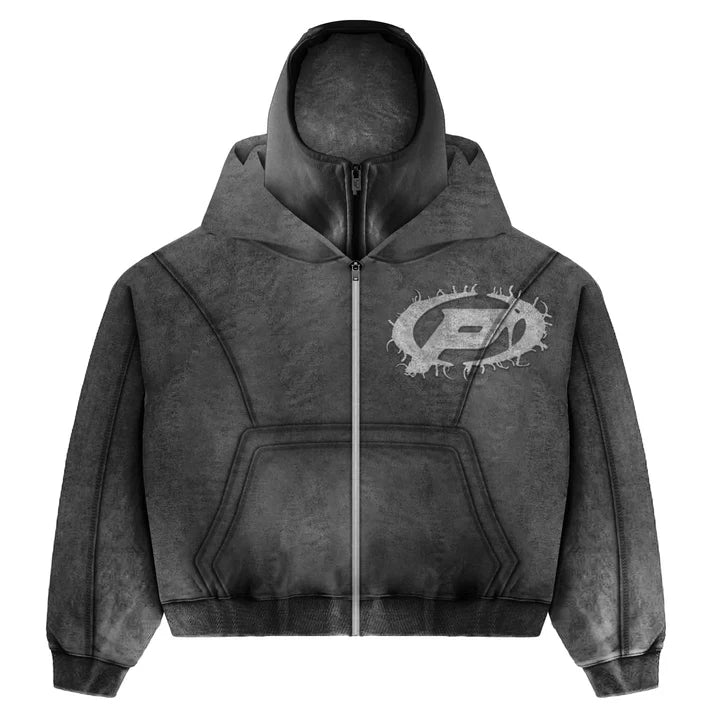 PRESTIGE SKI MASK HOODIE GREY
