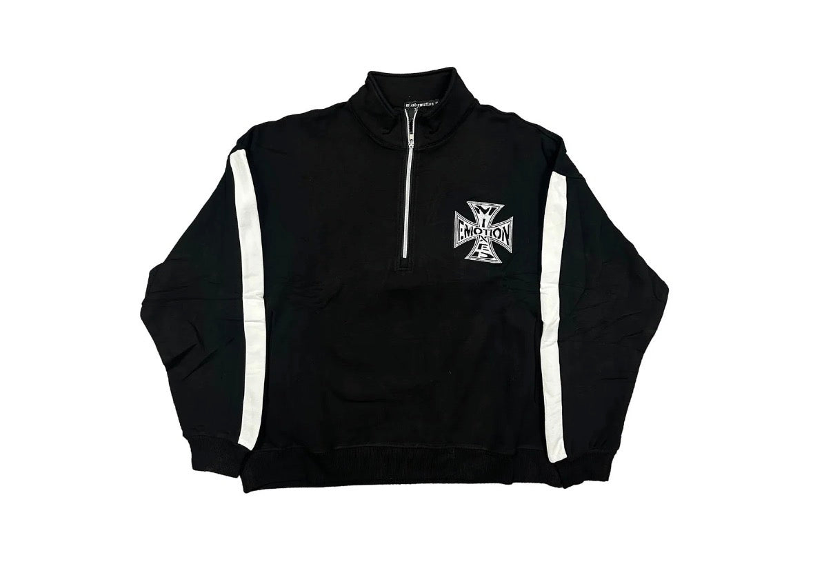 MIXED EMOTION BLACK QUARTER ZIP JACKET