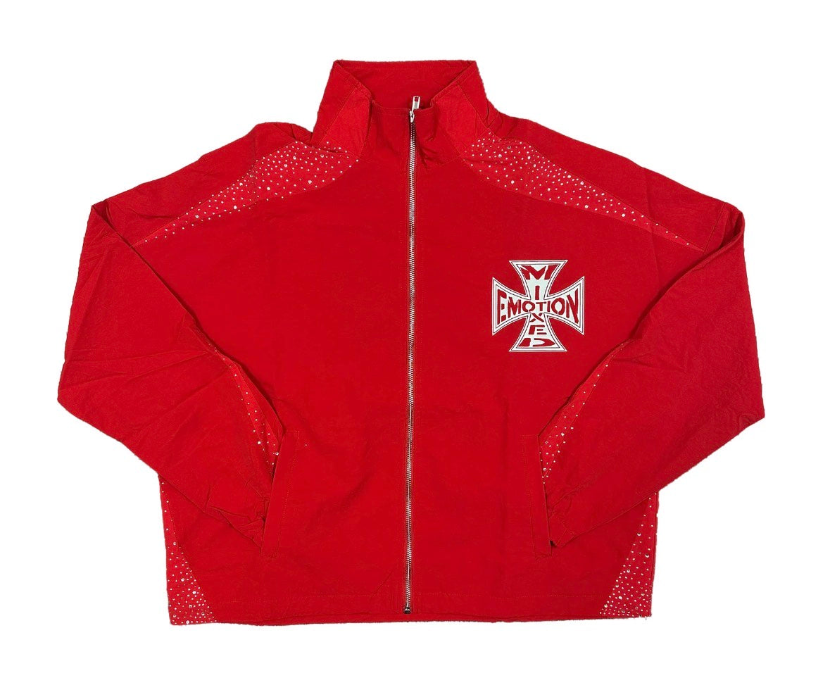 MIXED EMOTION RED NYLON JACKET