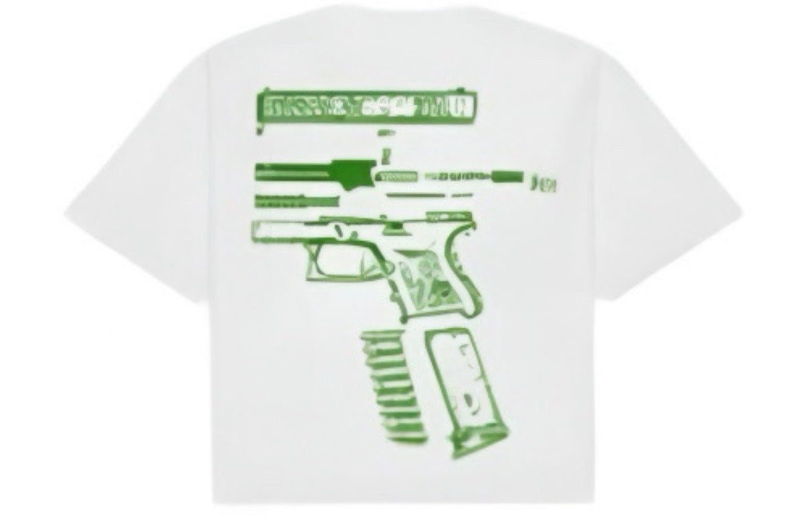 IN GLOCK WE TRUST WHITE / GREEN TEE
