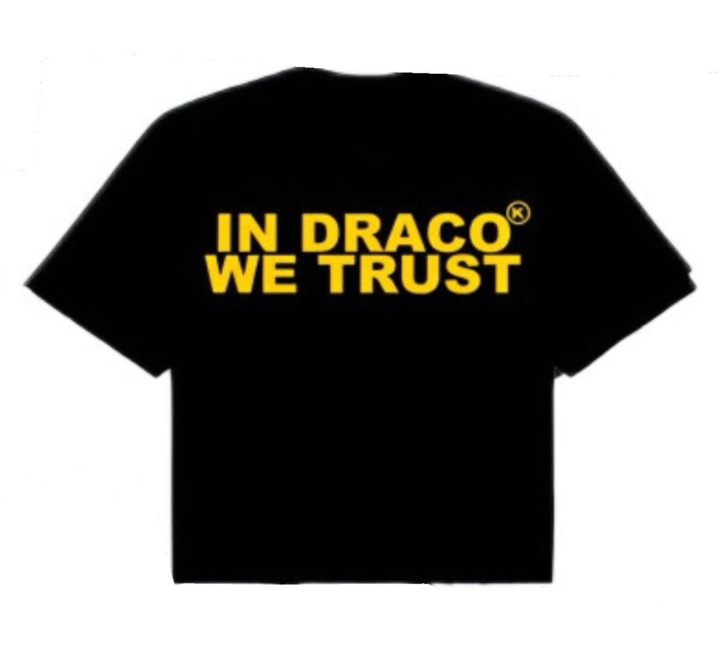 IN DRACO WE TRUST BLACK / YELLOW TEE