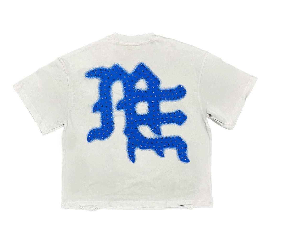 MIXED EMOTION RHINESTONE TEE BLUE