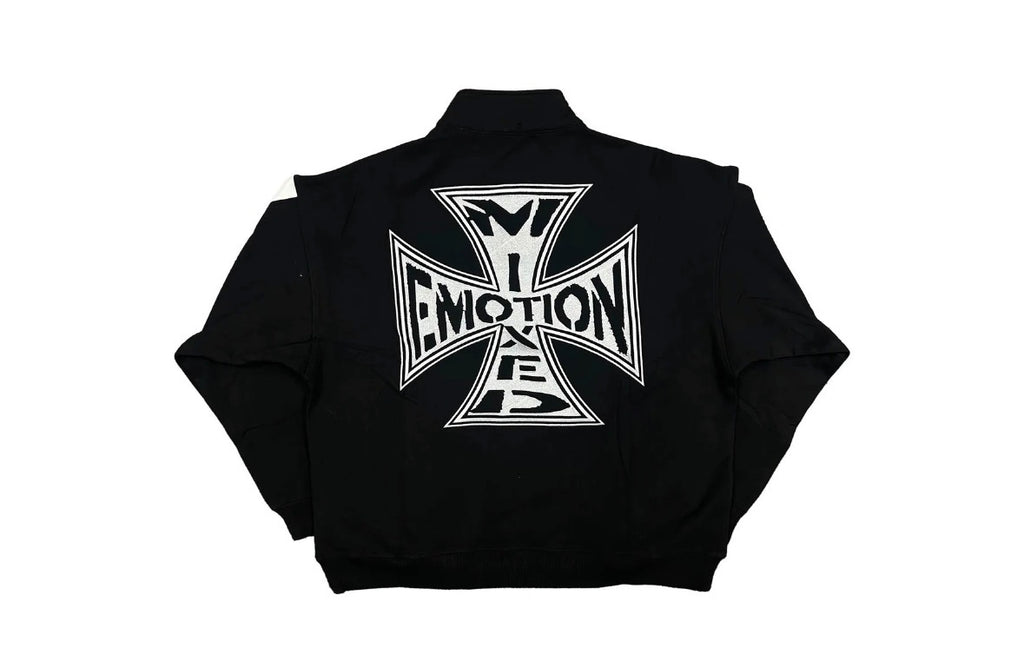MIXED EMOTION BLACK QUARTER ZIP JACKET