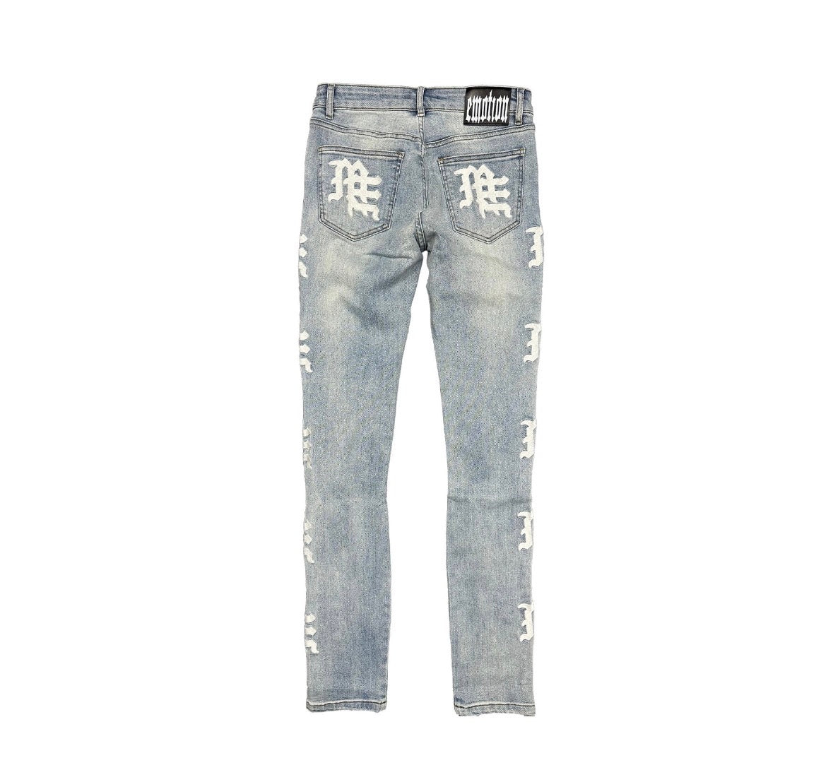 MIXED EMOTION SEA MONOGRAM DENIM JEANS