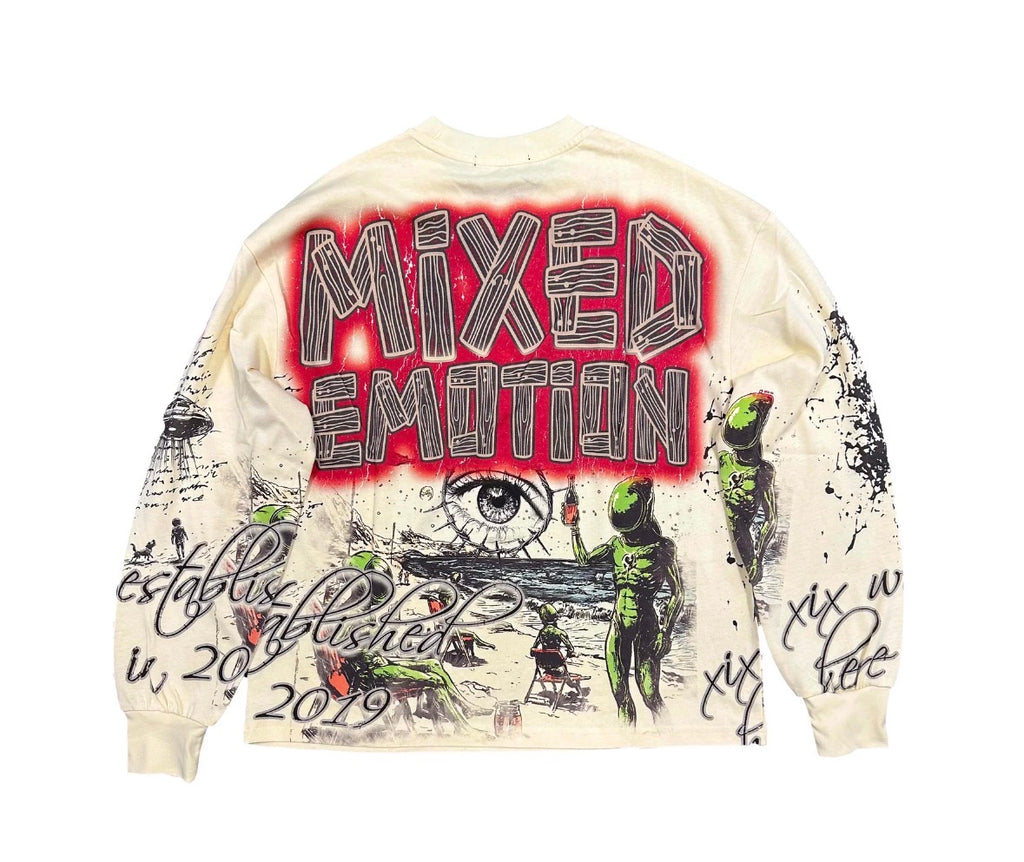 MIXED EMOTION CREAM ART CLUB LONG SLEEVE