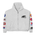 BOTTEGA DESIRES PATCHES HOODIE GREY