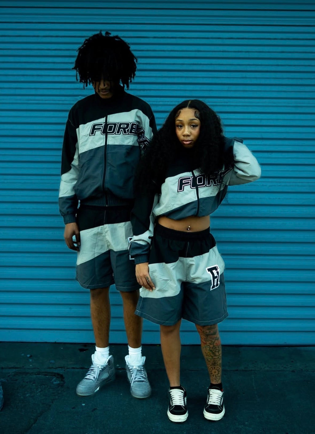 FOREVER HUNGRY GREY SHORTS SET