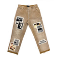 MIXED EMOTION NEWSPAPER CARPENTER PANTS