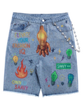 SAAVY DULTS "ELEVATE BLUE DENIM SHORTS"