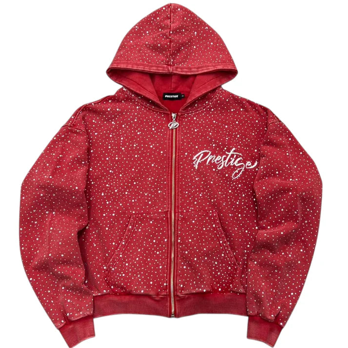 PRESTIGE DIAMOND HOODIE RED
