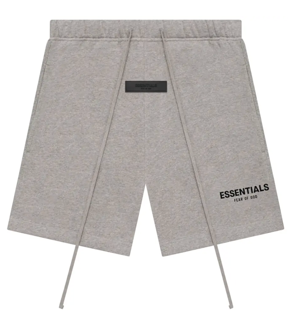 FEAR OF GOD ESSENTIALS DARK OATMEAL SHORTS