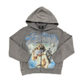 MIXED EMOTION GREY RHINESTONE HOODIE
