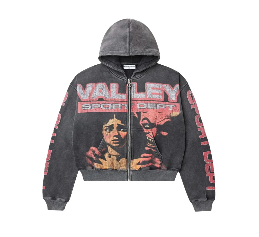 VALE FOREVER DEVILS ADVOCATE BLACK ZIP UP HOODIE