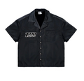 TRIPLE SEVENS NYLON BLACK BUTTON UP
