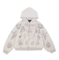 RIGHTEOUS TATTOO GREY ZIP UP HOODIE