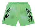 HELLSTAR FLAME GREEN SHORTS