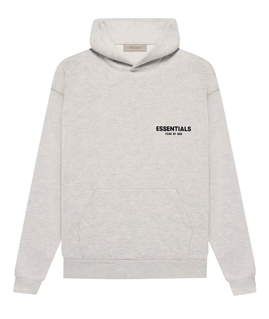 FEAR OF GOD ESSENTAILS LIGHT OATMEAL PULLOVER HOODIE