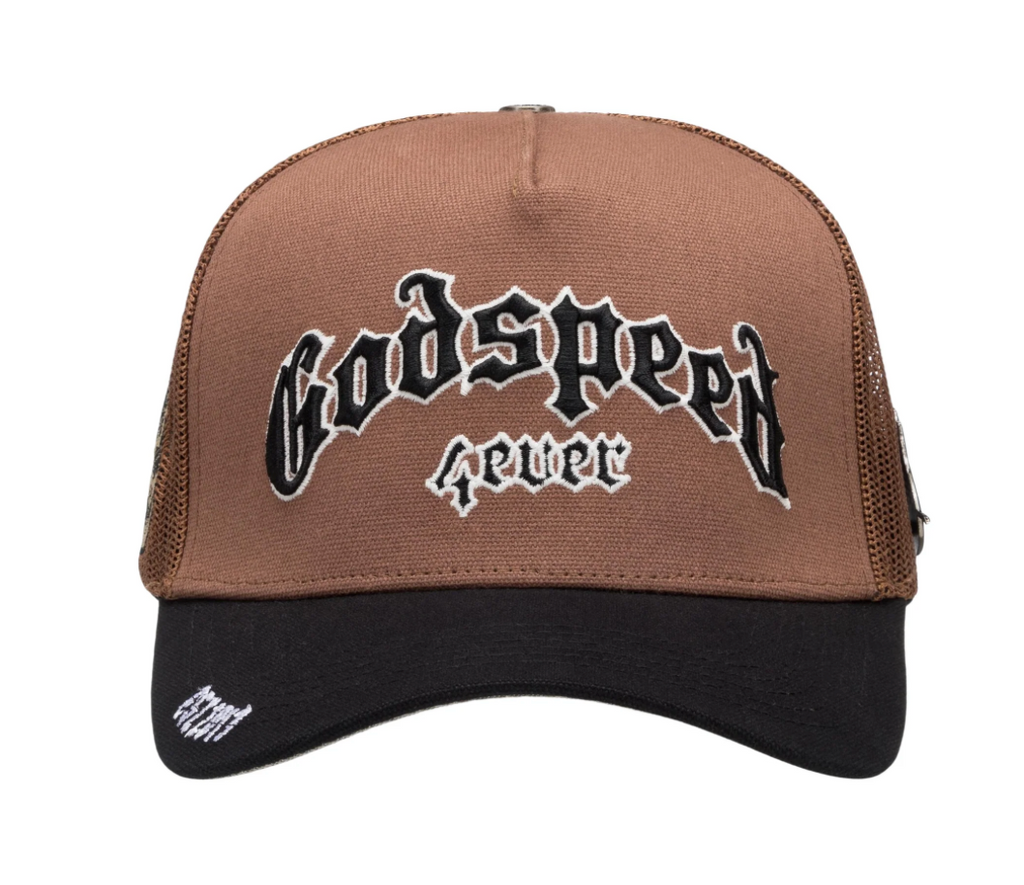 GODSPEED GS FOREVER BROWN TRUCKER HAT