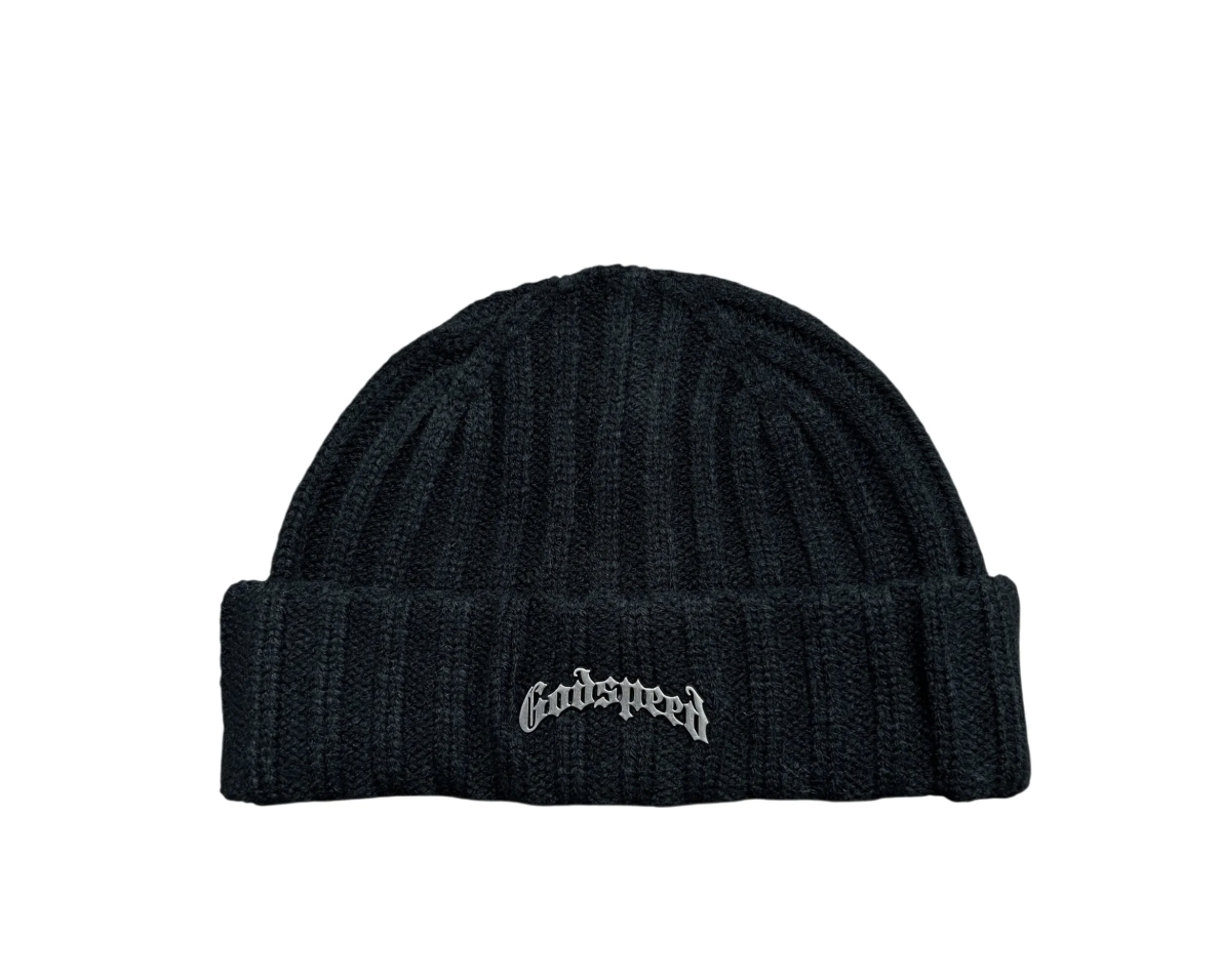 GODSPEED LOGO EMBLEM BEANIE BLACK