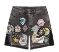 GODSPEED PATCHWORK DENIM JORTS V2 GREY