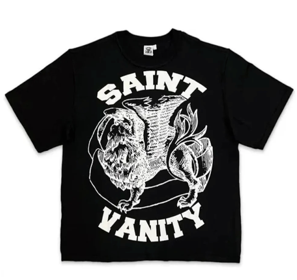 SAINT VANITY GRIFFIN TEE BLACK/WHITE