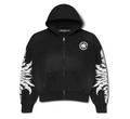LOSTSHDWS COMPLEX CON ACID WASH BLACK ZIP UP HOODIE