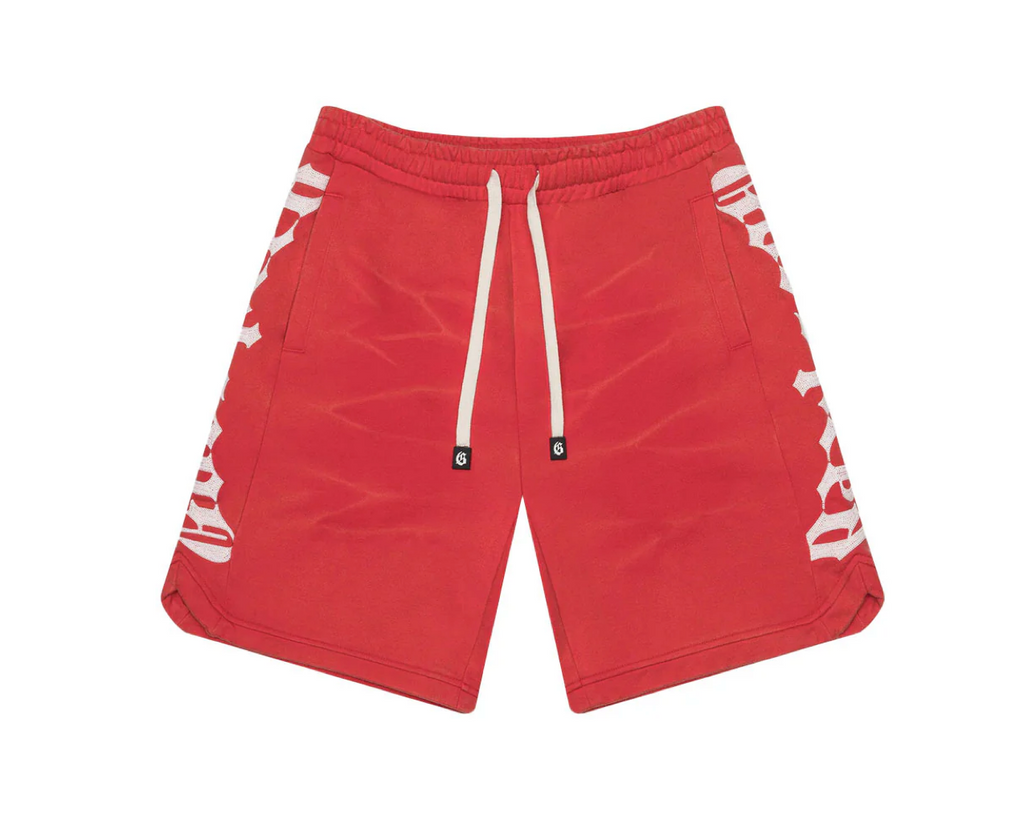 GODSPEED COURTSIDE RED WASH SHORTS