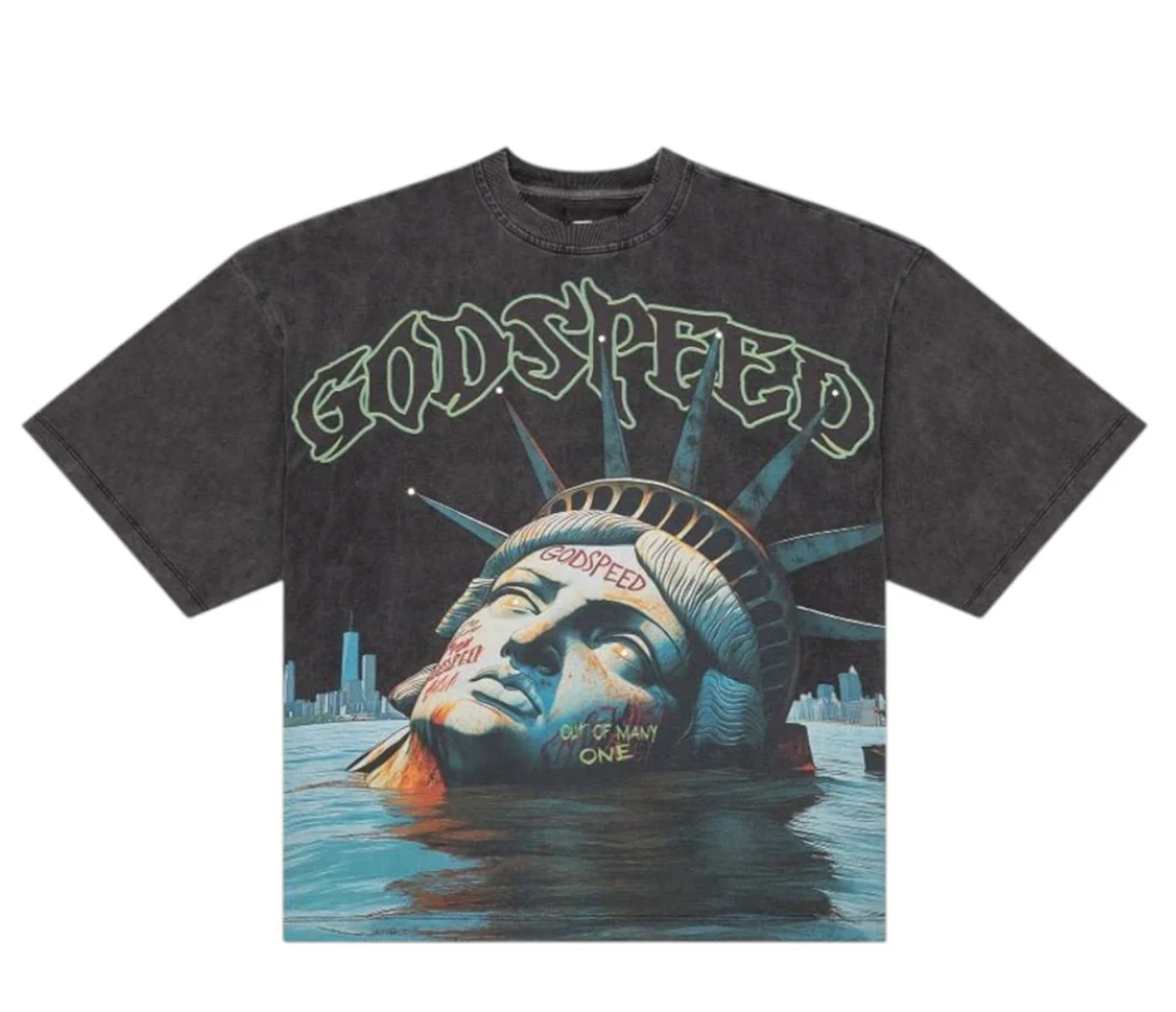 GODSPEED SUNKEN LIBERTY GREY WASH TEE