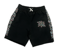 MIXED EMOTION RHINESTONE NYLON SHORTS BLACK