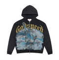 GODSPEED CHROME LIBERTY ZIP UP BLACK HOODIE