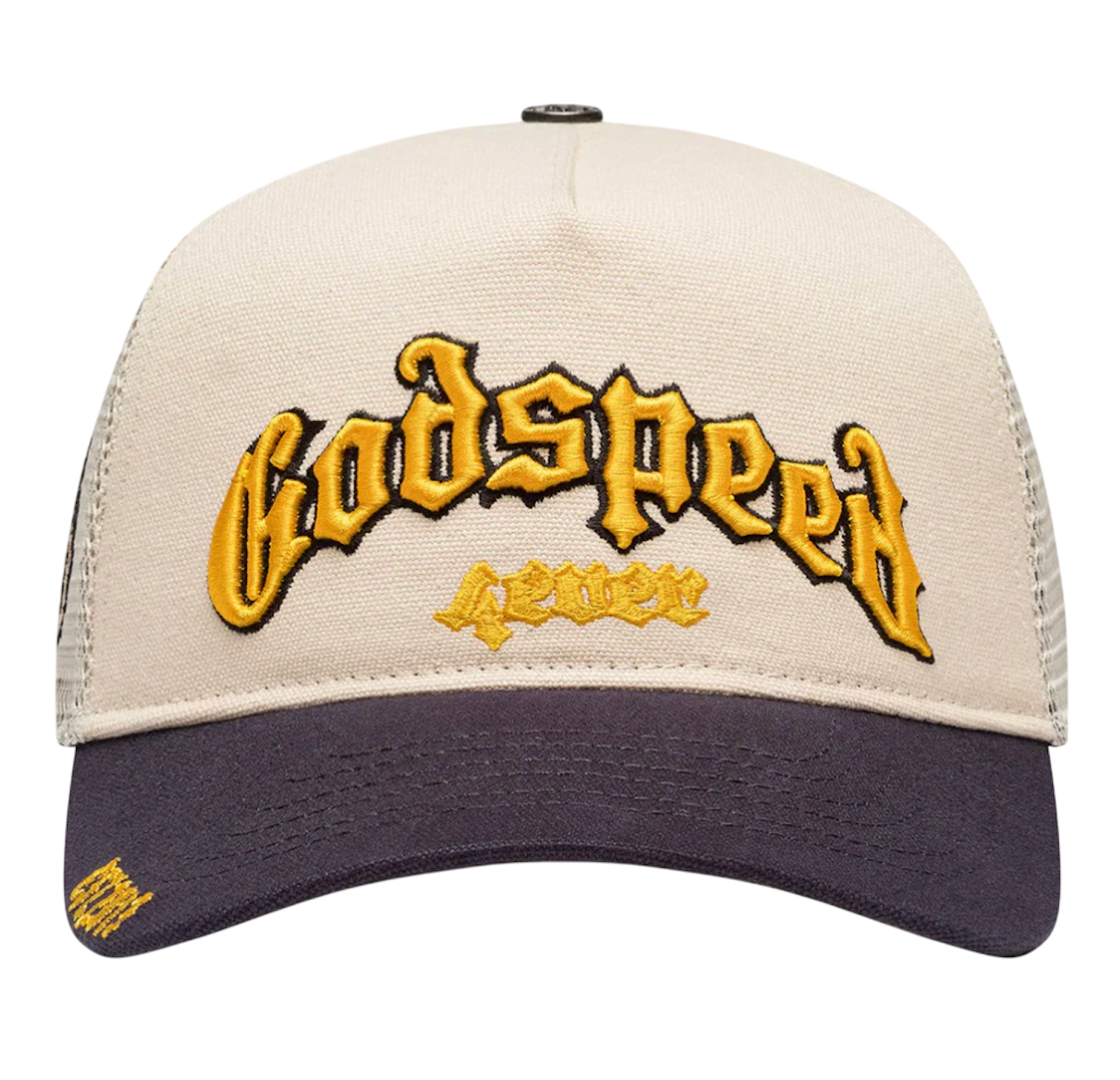 GODSPEED FOREVER TRUCKER HAT BONE/YELLOW/NAVY