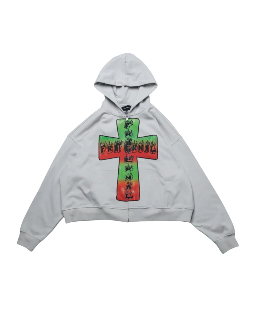 FRATERNAL GREY BLAZE OF FAITH HOODIE