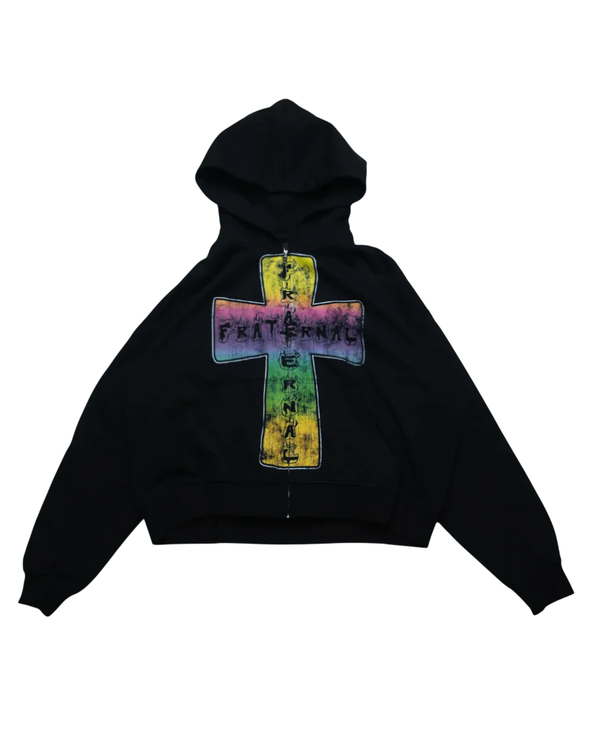 FRATERNAL BLACK BLAZE OF FAITH HOODIE