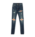 AMIRI MX1 DEEP BLUE ORANGE PATCH JEANS