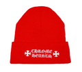 CHROME HEARTS LOGO RED BEANIE