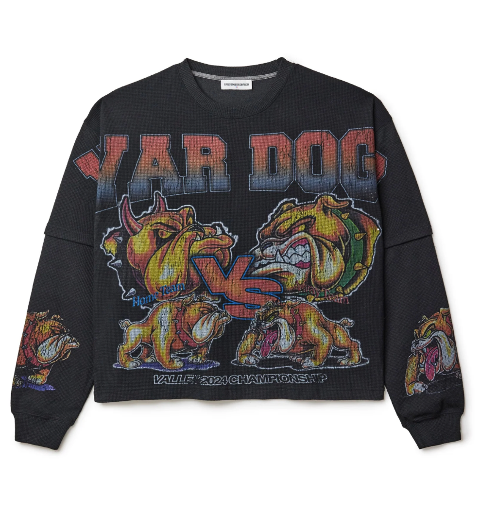 VALE FOREVER WAR DOG THERMAL BLACK LONGSLEEVE