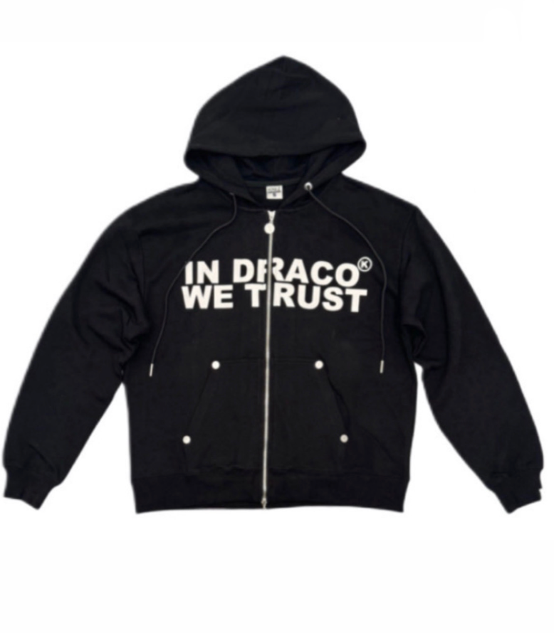 IN DRACO WE TRUST ZIP UP HOODIE