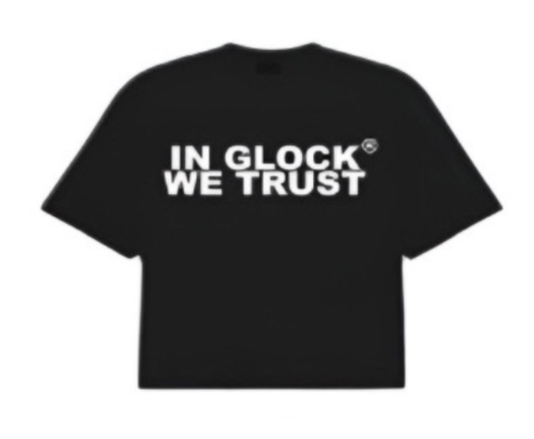 IN GLOCK WE TRUST BLACK / WHITE TEE