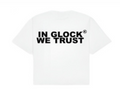 IN GLOCK WE TRUST WHITE / BLACK TEE