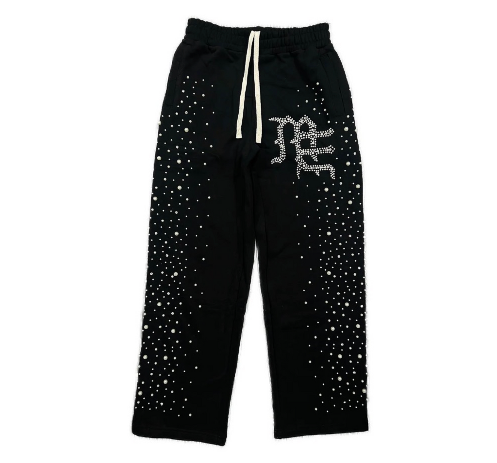 MIXED EMOTION PEARL BLACK SWEATPANTS
