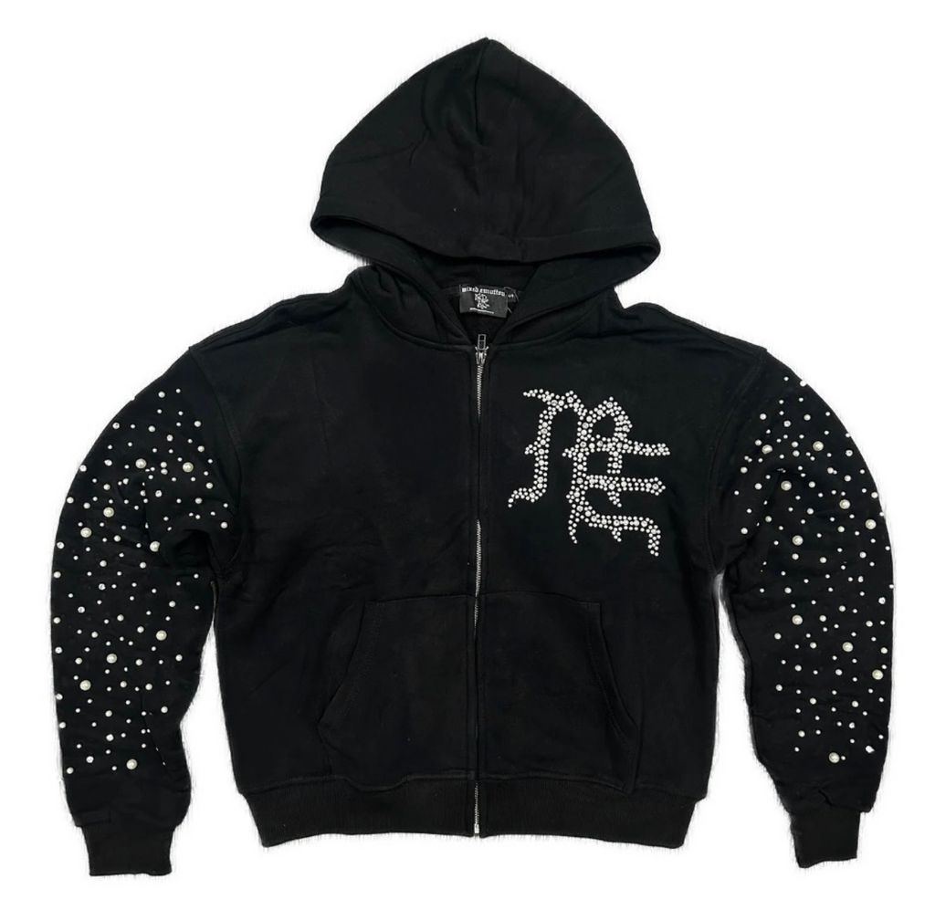 MIXED EMOTION PEARL BLACK HOODIE