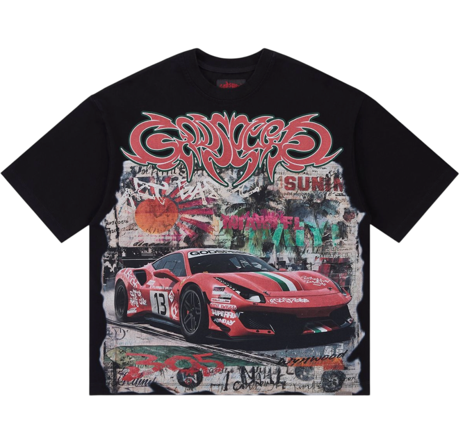 GODSPEED 305 SUPERRUN BLACK TEE