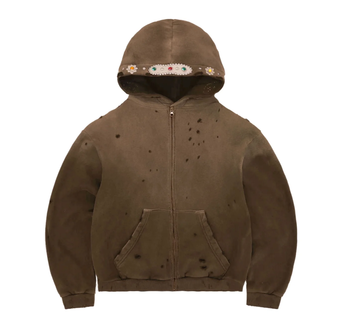 BRAVEST BROWN SAPPHIRE ZIP UP
