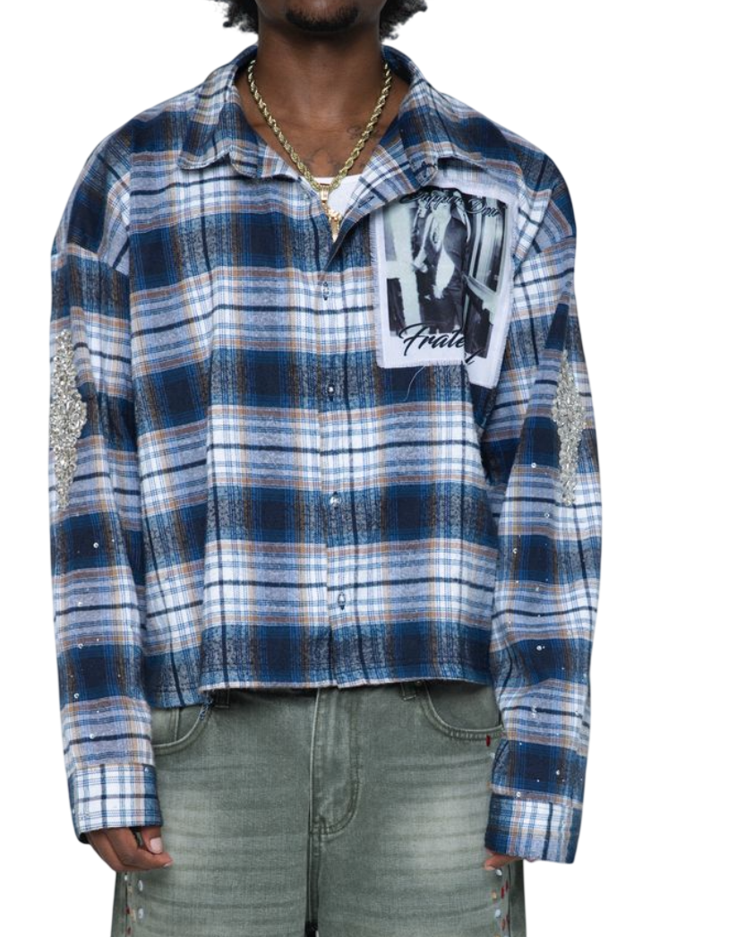 FRATERNAL BLUE DAPPER DON FLANNEL
