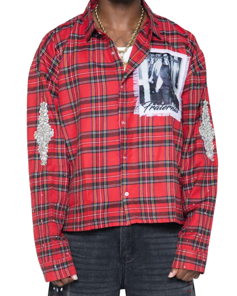 FRATERNAL RED DAPPER DON FLANNEL