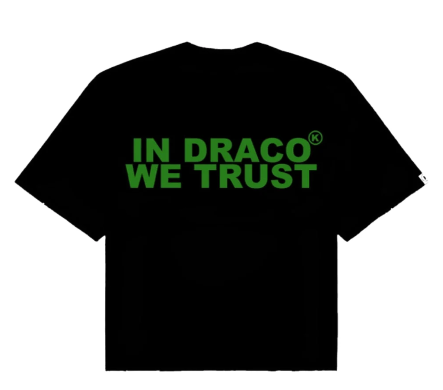 IN DRACO WE TRUST BLACK / GREEN TEE