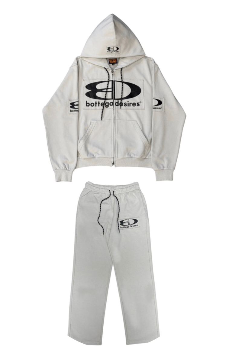 BOTTEGA DESIRES GREY TECH SWEATSUIT