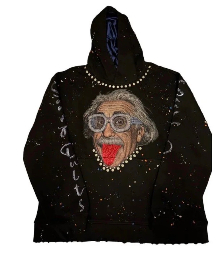 SAAVY DULTS EINSTEIN BLACK HOODIE